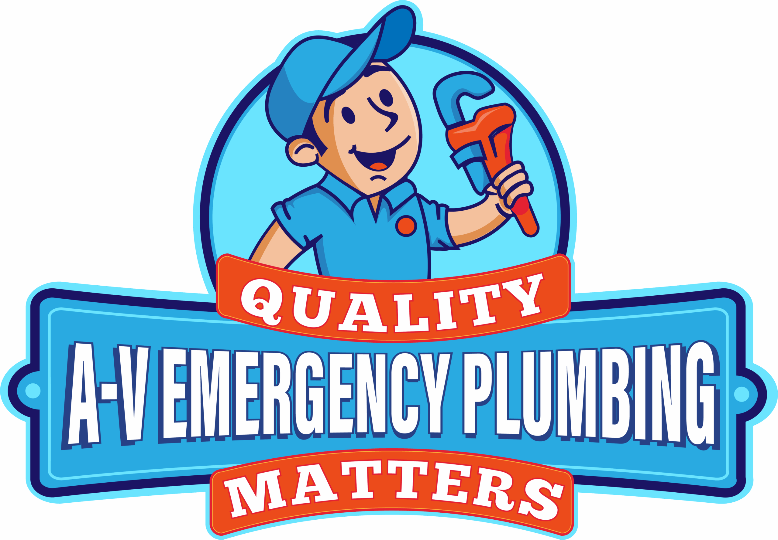 A-V Plumbing Retro Logo